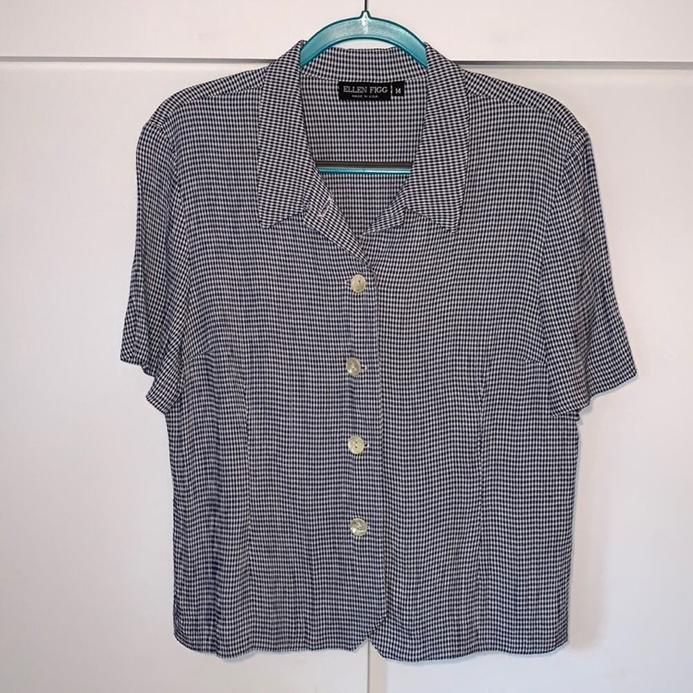 Vintage Ellen Figg button down‎ blouse